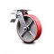Service Caster 8 Inch Red Poly on Cast Iron Caster with Roller Bearing and Total Lock Brake SCC-TTL30S820-PUR-RS - alternate 1